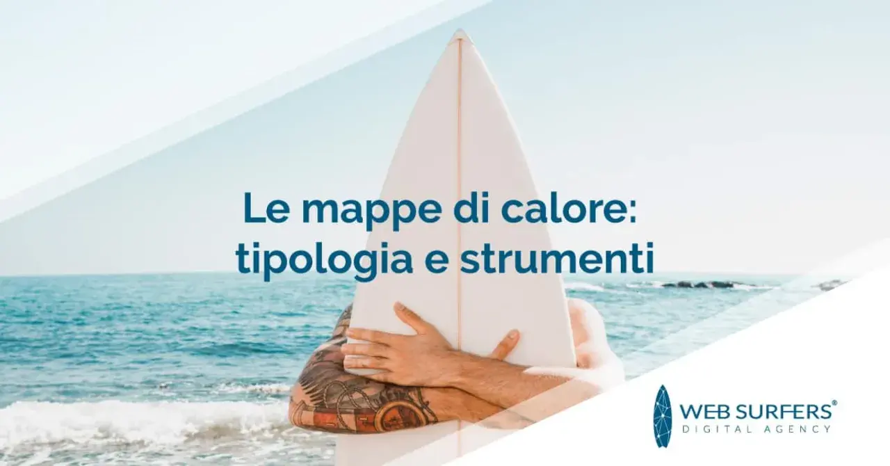 Le mappe di calore: tipologia e strumenti. Un surfista con tatuaggi abbraccia una tavola da surf sulla spiaggia.