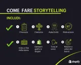 Guida su cos'è lo storytelling efficace: chiarezza, coerenza, autenticità, motivazione, inizio/fine storia, elementi grafici, tone of voice e valori del brand.