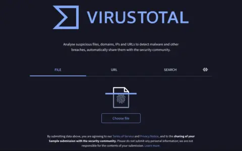 VirusTotal: cos'è? Analizza file, domini, IP e URL per rilevare malware. Carica un file per iniziare.