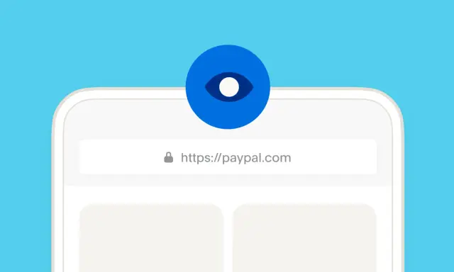 Occhio vigile su un browser che mostra https://paypal.com, per evitare false email PayPal.