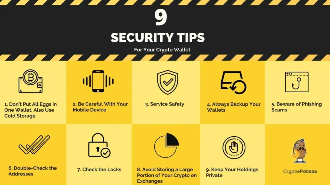 Nove consigli per la sicurezza del tuo wallet crypto, per evitare i rischi. Proteggi le tue criptovalute con attenzione.