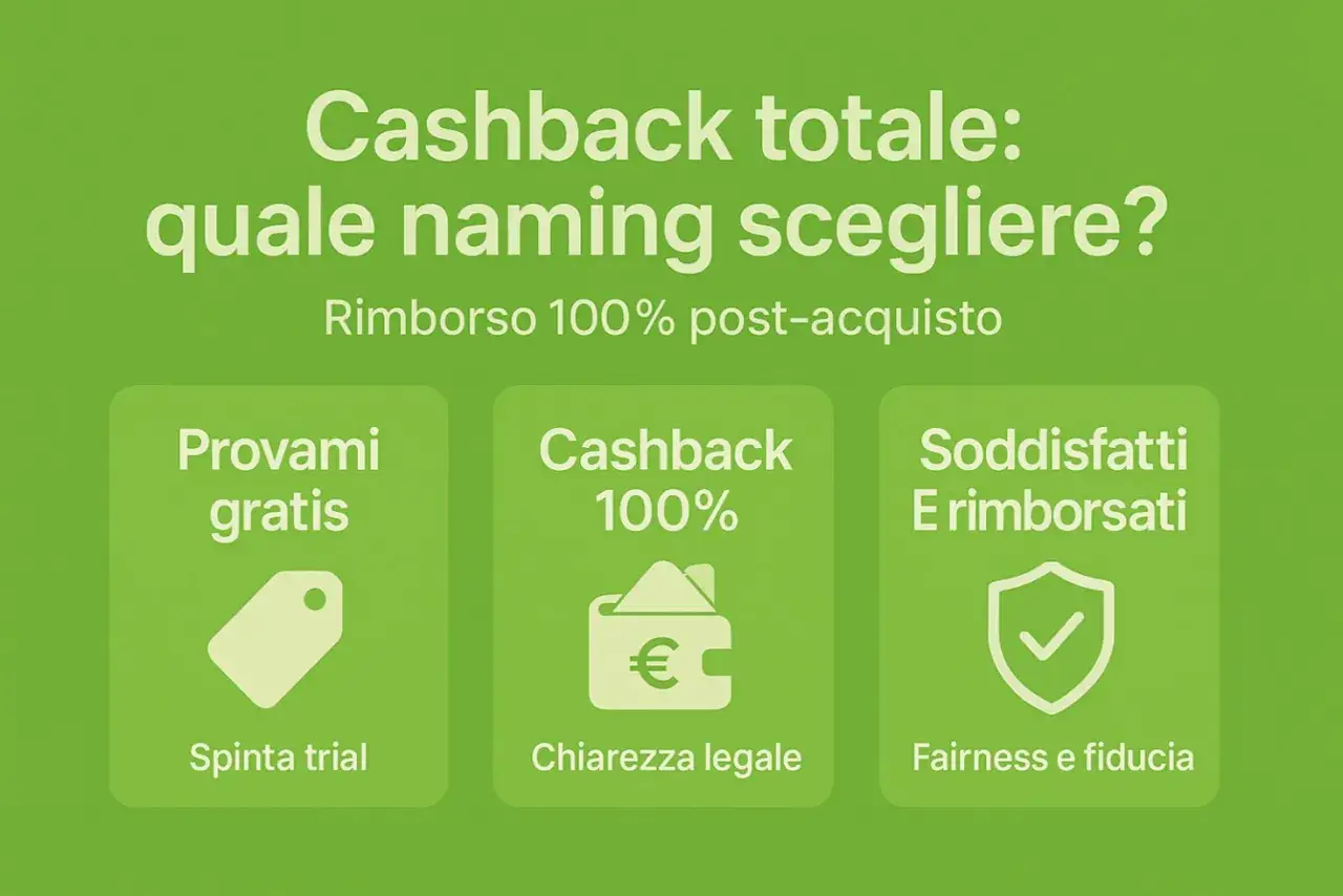 Il cashback cos'è? Rimborso 100% post-acquisto, con opzioni come