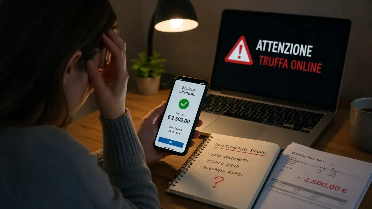 Disperazione: ho fatto un bonifico e mi hanno truffato. Sul telefono 